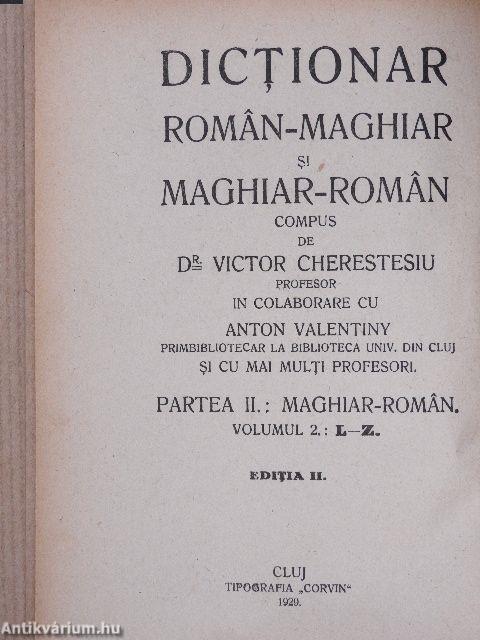 Román-magyar és magyar-román szótár II. (töredék)/Kiegészítés a magyar-román részhez