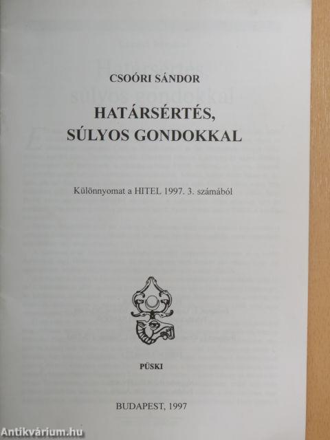 Határsértés, súlyos gondokkal