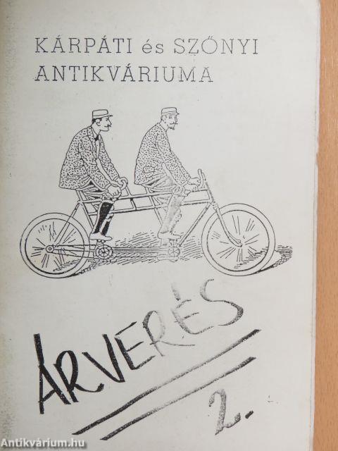 Kárpáti és Szőnyi Antikváriuma árverés 2.