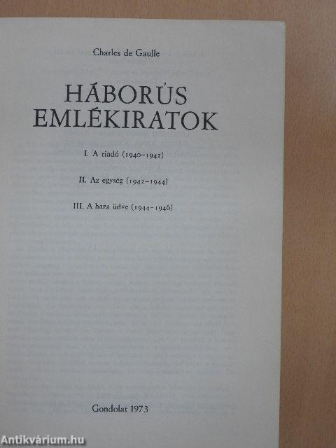 Háborús emlékiratok