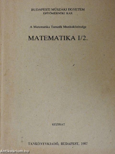 Matematika I/2.