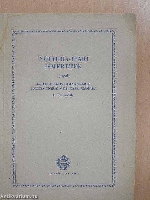 Nőiruha-ipari ismeretek
