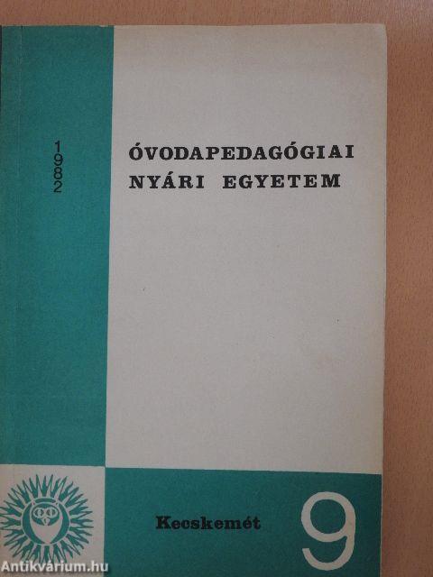 Óvodapedagógiai Nyári Egyetem 1982