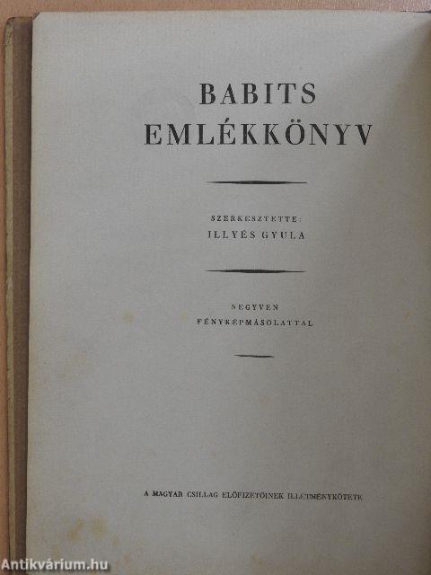 Babits emlékkönyv