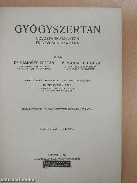 Gyógyszertan