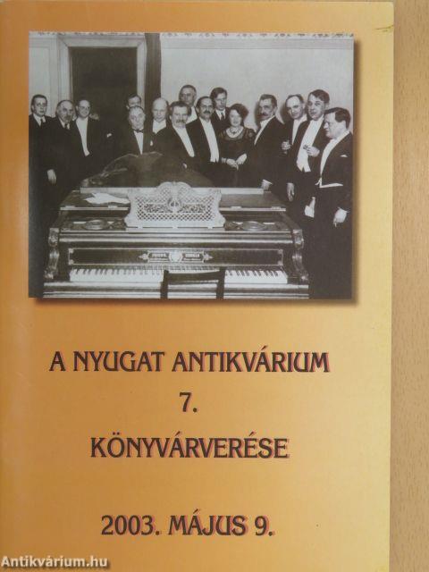 A Nyugat Antikvárium 7. könyvárverése