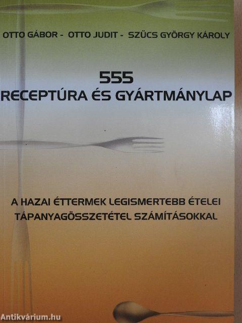 555 receptúra és gyártmánylap