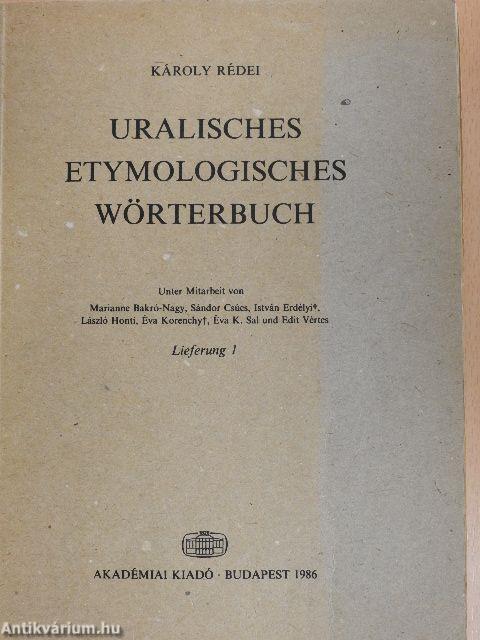 Uralisches Etymologisches Wörterbuch I-VII.