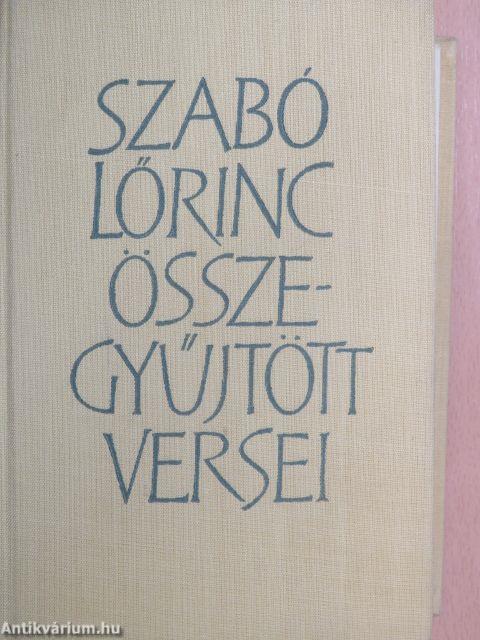 Szabó Lőrinc összegyűjtött versei