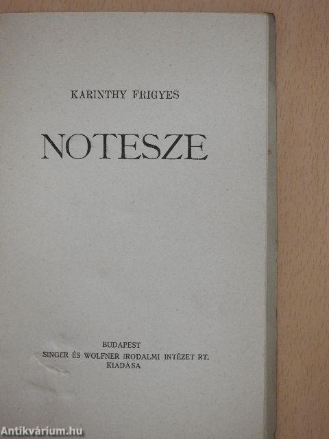 Karinthy Frigyes notesze