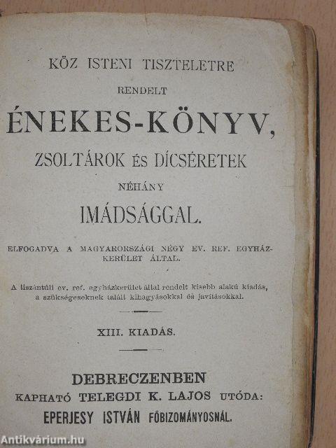 Köz isteni tiszteletre rendelt Énekes-könyv