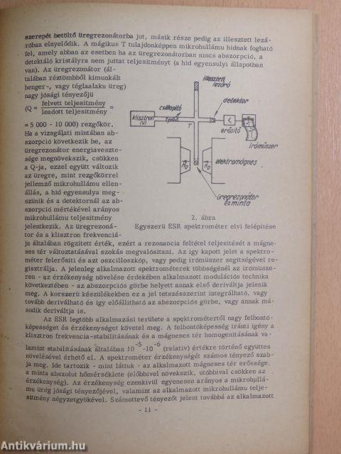 Az elektron spin rezonancia spektroszkópia alapjai