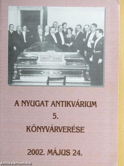 A Nyugat Antikvárium 5. könyvárverése