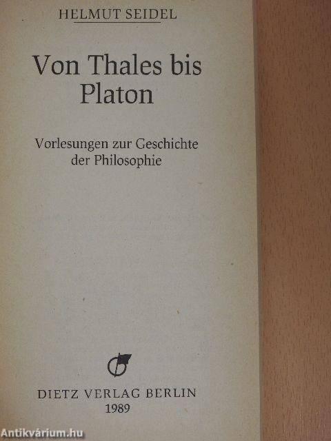 Von Thales bis Platon