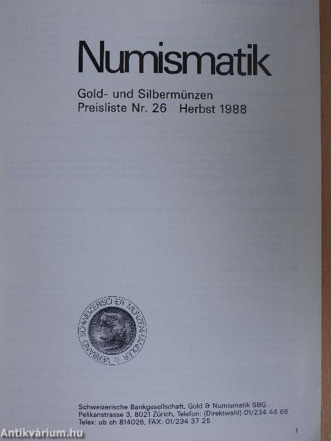 Numismatik Herbst 1988