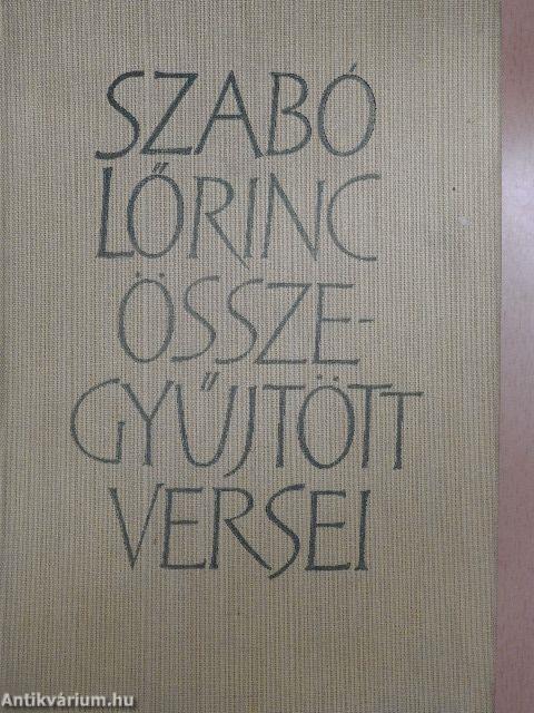 Szabó Lőrinc összegyűjtött versei