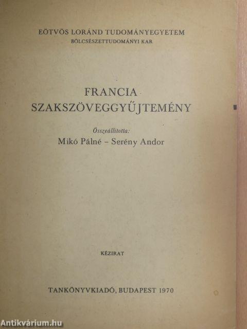 Francia szakszöveggyűjtemény