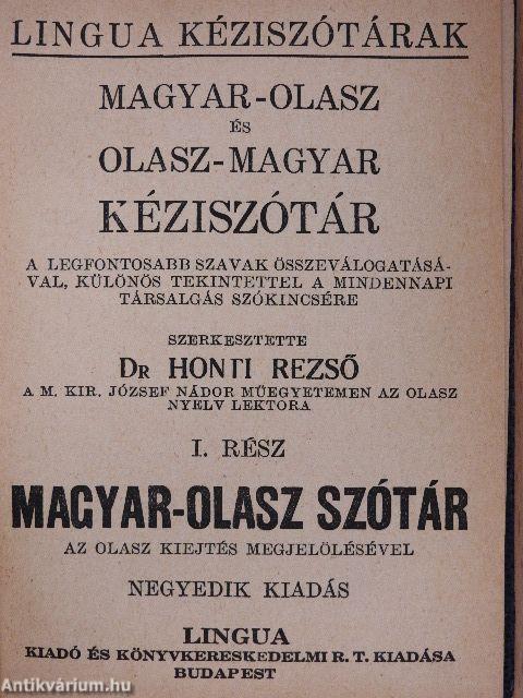 Magyar-olasz és olasz-magyar kéziszótár I-II.