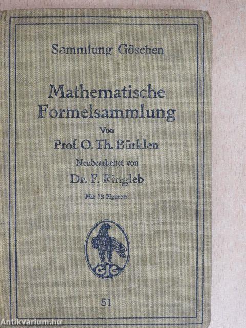 Mathematische Formelsammlung