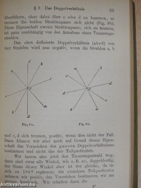 Projektive Geometrie in synthetischer Behandlung