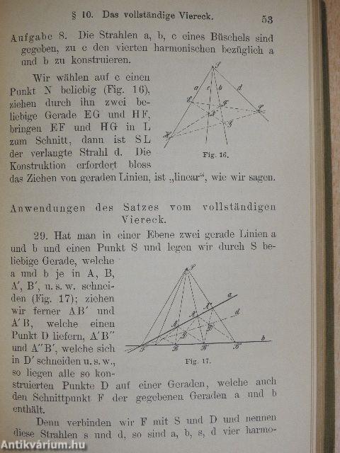 Projektive Geometrie in synthetischer Behandlung