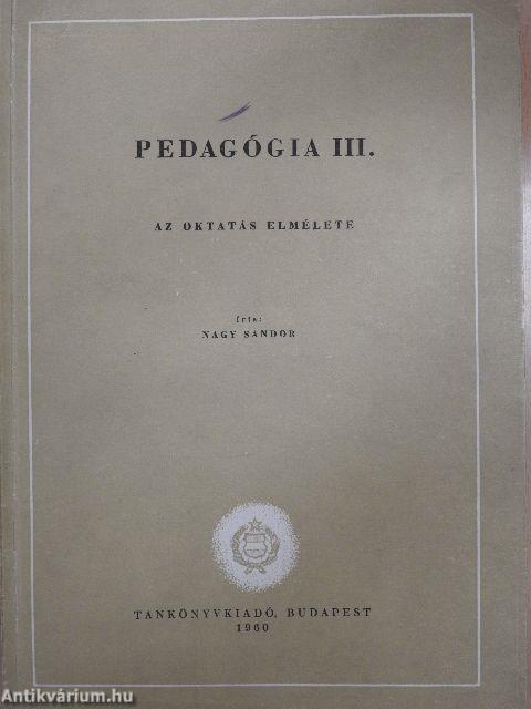 Pedagógia III.