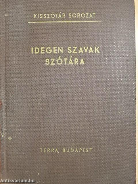 Idegen szavak szótára