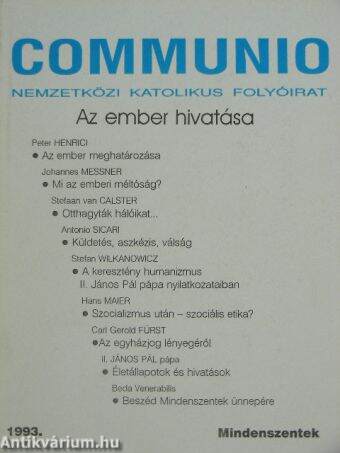 Communio 1993. Mindenszentek