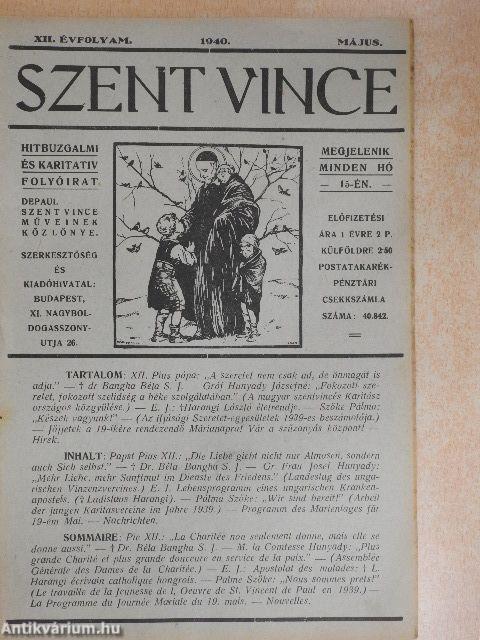 Szent Vince 1940. május