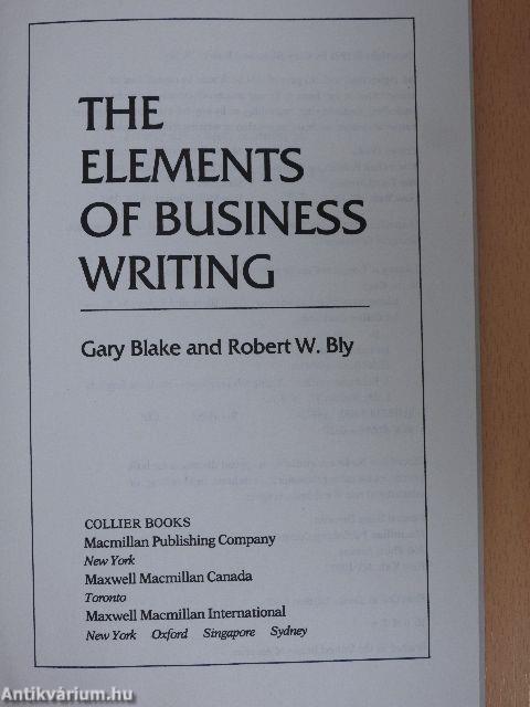 The Elements of Business Writing