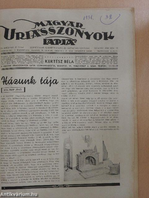 Magyar Uriasszonyok Lapja 1938. november 10.