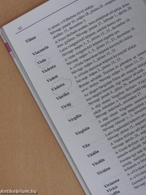 Lánynevek utónévkönyve