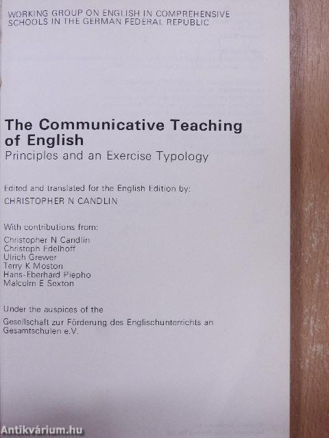 The Communicative Teaching of English