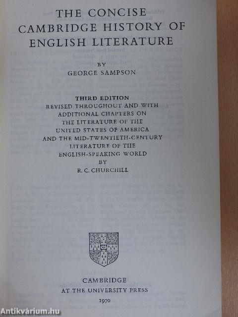 The Concise Cambridge History of English Literature