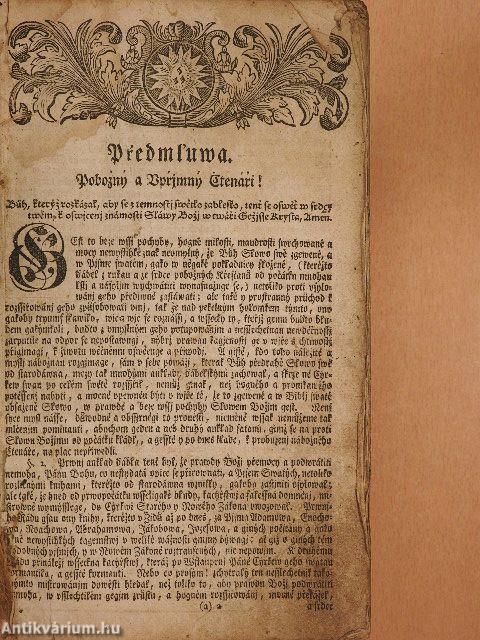 Biblia Sacra, to gest: Biblj Swata, a neb Wssecka Swata Pjsma Starého y Nowého Zákona (gótbetűs)(rossz állapotú)