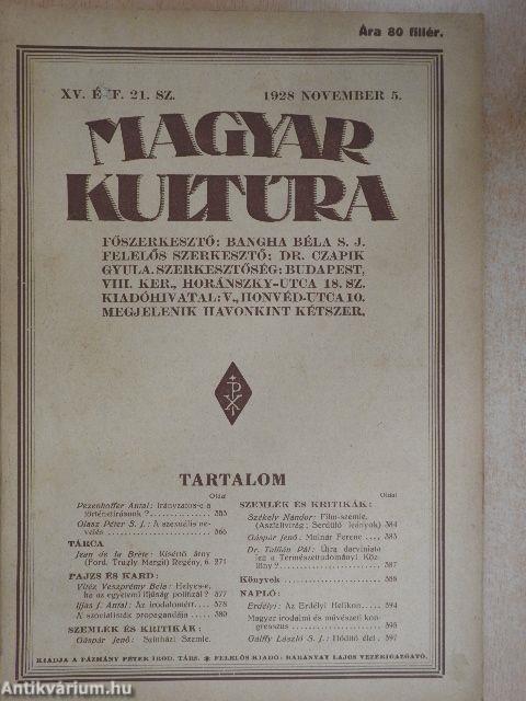 Magyar Kultúra 1928. november 5.