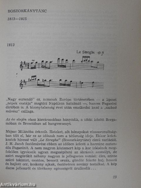 Niccoló Paganini életének krónikája