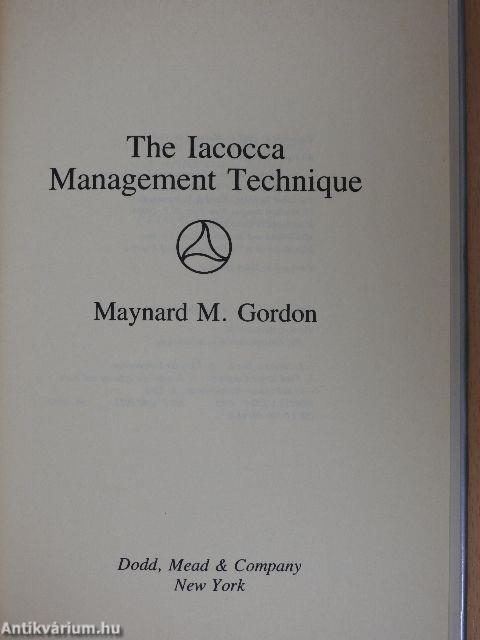 The Iacocca Management Technique