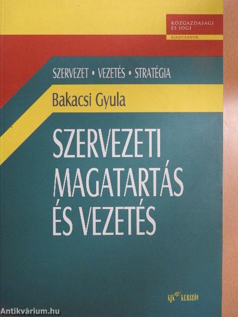 Szervezeti magatartás és vezetés