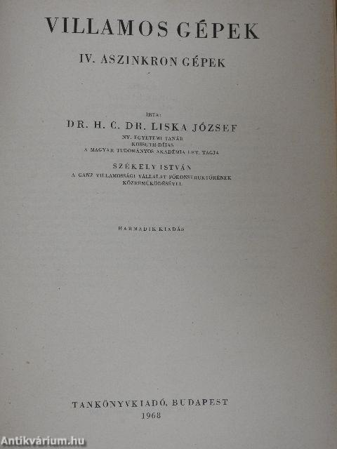 Villamos gépek IV.