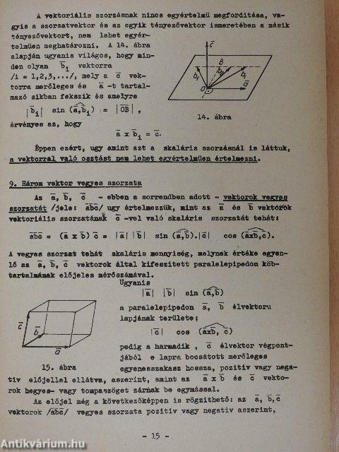 Válogatott fejezetek a matematikából