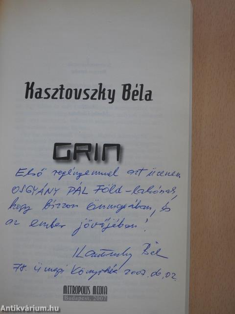 Grin (dedikált példány)