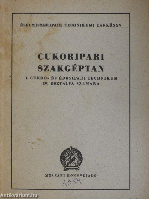 Cukoripari szakgéptan