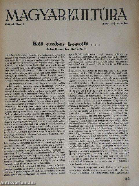 Magyar Kultúra 1937. október 5.