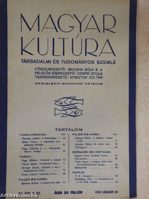 Magyar Kultúra 1933. január 20.
