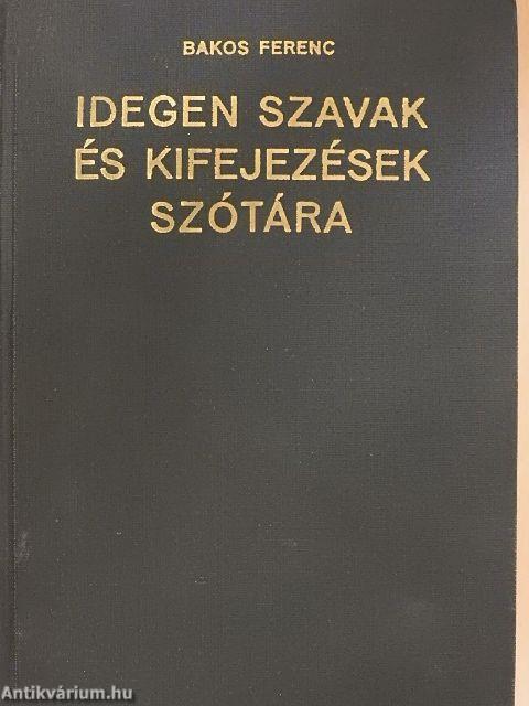 Idegen szavak és kifejezések szótára