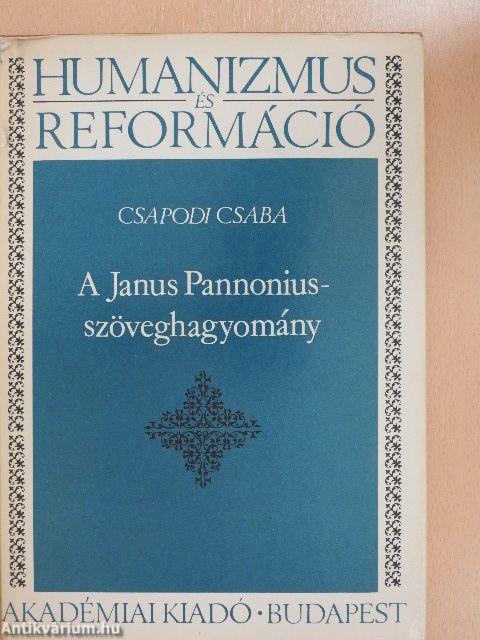 A Janus Pannonius-szöveghagyomány