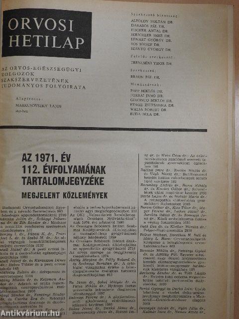 Orvosi Hetilap 1971. január-december I-II.