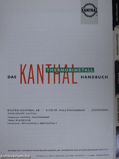 Das Kanthal Thermobimetall Handbuch