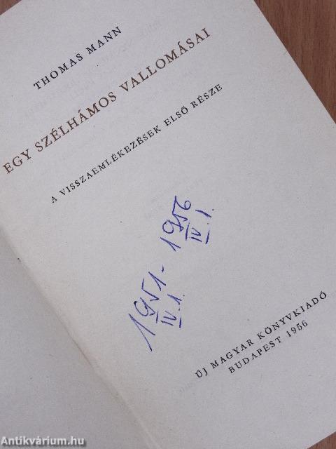 Egy szélhámos vallomásai